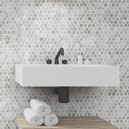 Mosaico in vetro - HEX CRAQUELE - ONIX Mosaico - opaco / da interno / per piscina