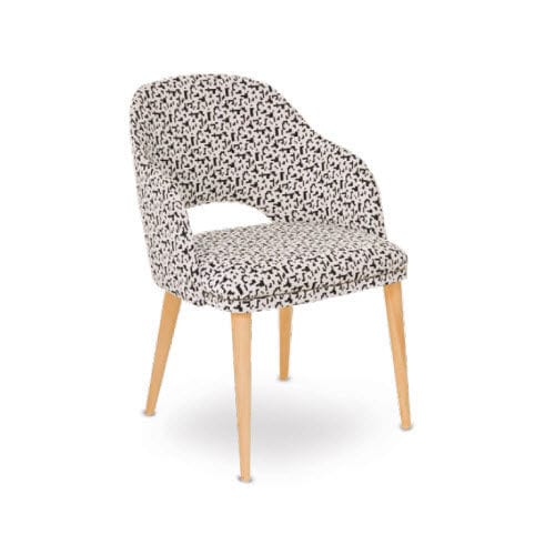 Poltrona contemporanea - LUNA - Perrouin Sièges - in tessuto / in faggio / in legno massiccio