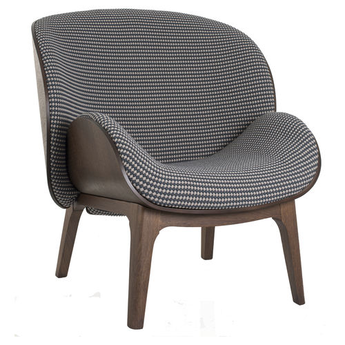 Poltrona contemporanea - KALIN - Perrouin Sièges - in tessuto / in rovere / blu