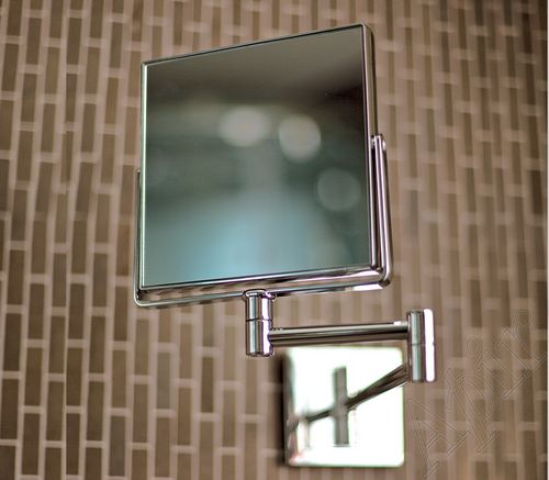 Specchio da bagno a muro - APIR SRL - contemporaneo / quadrato / in metallo