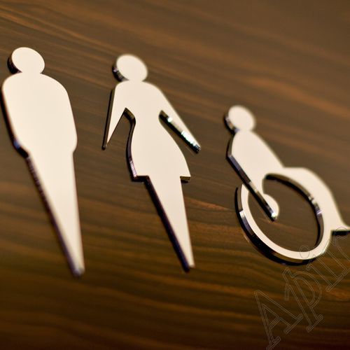 Pittogramma per porte in acciaio inossidabile - APIR SRL - per servizi sanitari