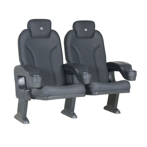 Poltrona per cinema in schiuma di poliuretano - ROMA COMFORT V09 H - Euro Seating International - in polipropilene / contract / nera