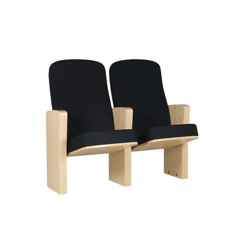 Poltrona per auditorium contemporanea - LUGANO - Euro Seating International - in tessuto / in schiuma di poliuretano / in faggio