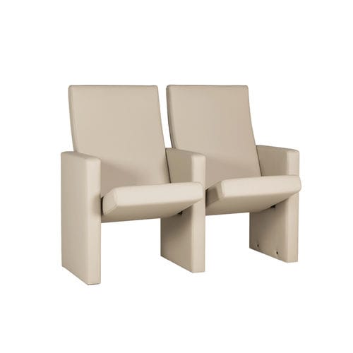 Poltrona per auditorium contemporanea - ETLAN  - Euro Seating International - in pelle / in schiuma di poliuretano / in legno massiccio
