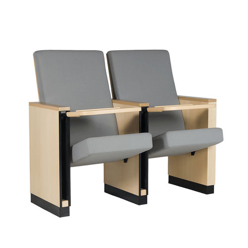 Poltrona per auditorium contemporanea - NUS PL - Euro Seating International - in tessuto / in schiuma di poliuretano / in legno