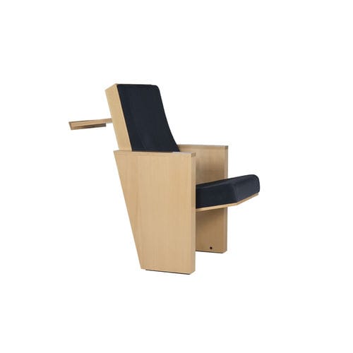 Poltrona per auditorium contemporanea - CELANOVA DESK - Euro Seating International - in tessuto / in schiuma di poliuretano / in legno