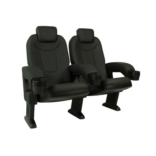 Poltrona per cinema in tessuto - ROMA COMFORT V11 H - Euro Seating International - in schiuma di poliuretano / contract / nera