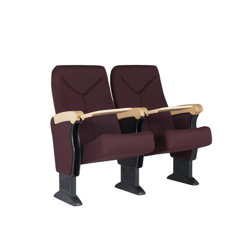 Sedia per auditorium contemporanea - OTELO PL - Euro Seating International - da interno / in tessuto / in legno