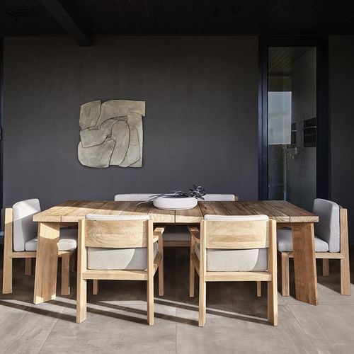 Tavolo da pranzo contemporaneo - TIMME - Piet Boon Collection - in teak / con supporto in teak / rettangolare