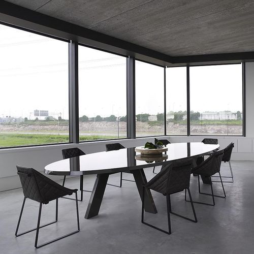 Tavolo da pranzo contemporaneo - IDS - Piet Boon Collection - in rovere / con supporto in quercia / rettangolare