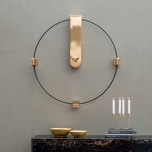 Orologio contemporaneo - Memory  - Cliff Young - a muro / analogico / in rame
