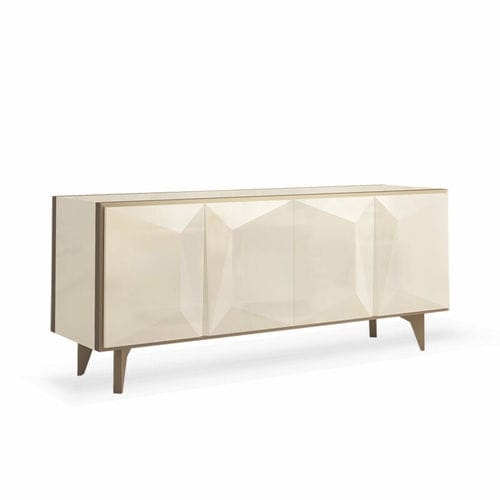 Credenza contemporanea - CY Faceted - Cliff Young - in legno laccato / in bronzo / con 4 gambe