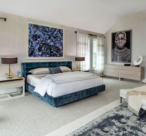 Letto king size - CY Zarra - Cliff Young - contemporaneo / imbottito / con testiera