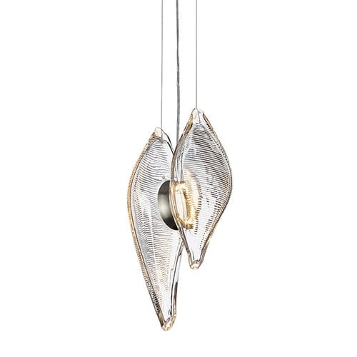 Lampada a sospensione - Seashell  - Cliff Young - in alluminio / in vetro / contemporanea