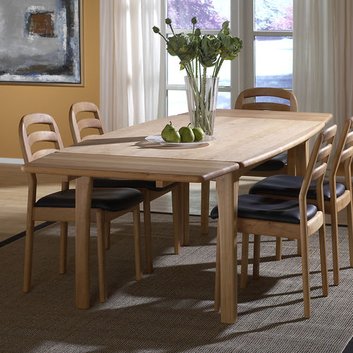 Tavolo da pranzo design scandinavo - 9248 - dyrlund - con finitura ontano / con supporto in ontano / rettangolare