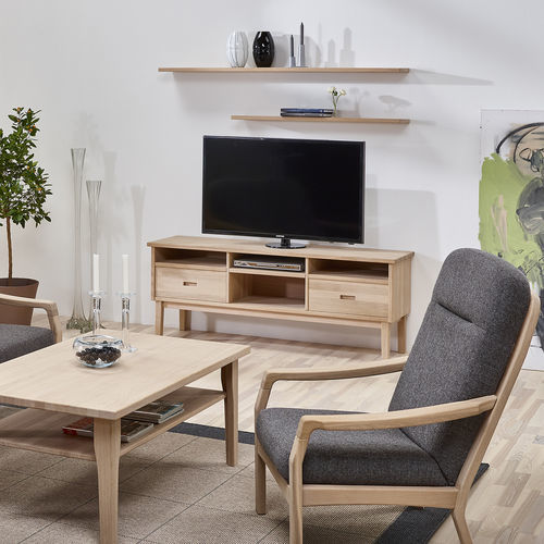 Mobile porta TV design scandinavo - 4461 - dyrlund - lowboard / con supporto per lettore DVD / con cassetti