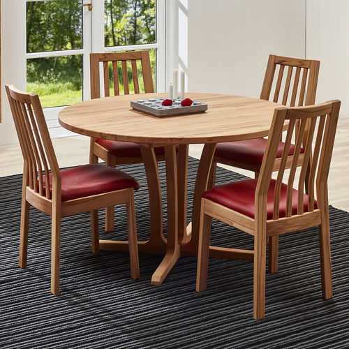 Tavolo da pranzo design scandinavo - 4275GK/0 - dyrlund - in faggio / con supporto in faggio / rotondo