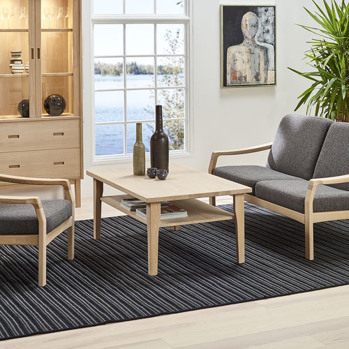 Tavolino basso design scandinavo - 4254K - dyrlund - in rovere / in noce / in teak