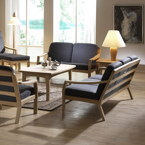 Divano design scandinavo - 1260K SERIES - dyrlund - in tessuto / in pelle / con braccioli