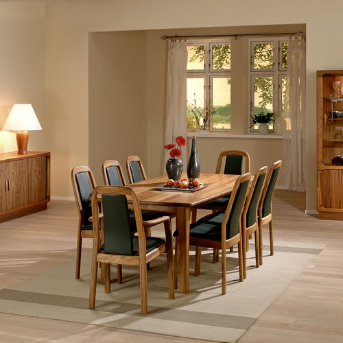 Tavolo da pranzo design scandinavo - 9248-180  - dyrlund - in teak / con supporto in teak / rettangolare