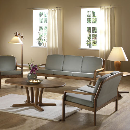 Divano design scandinavo - 1613 series - dyrlund - in tessuto / in pelle / con braccioli