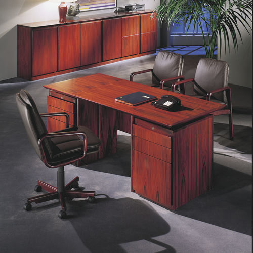 Scrivania moderna - APOLLO 6001/2×6015 - dyrlund - direzionale / da terra / in legno di rosa