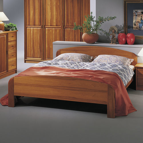 Letto design scandinavo - 1335E - dyrlund - matrimoniale / con testiera / in teak
