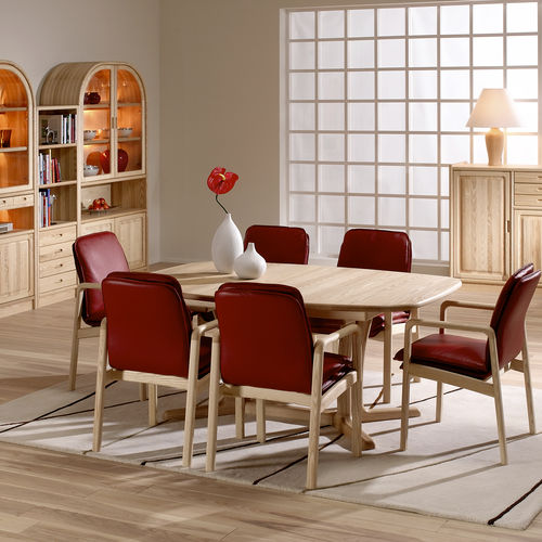 Tavolo da pranzo design scandinavo - 9243 - dyrlund - in legno / con supporto in legno / rettangolare