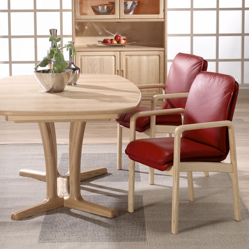 Sedia da pranzo design scandinavo - 8479AL - dyrlund - da interno / in pelle / con supporto in frassino