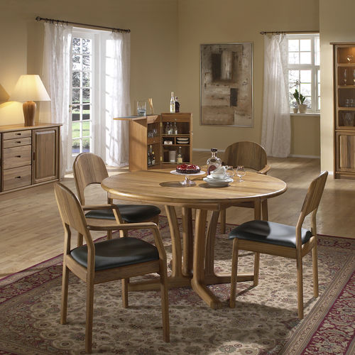 Sedia da pranzo design scandinavo - 1598  - dyrlund - da interno / in pelle / con supporto in legno