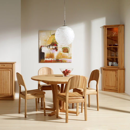 Tavolo da pranzo design scandinavo - 9275G - dyrlund - in rovere / con supporto in legno / rotondo