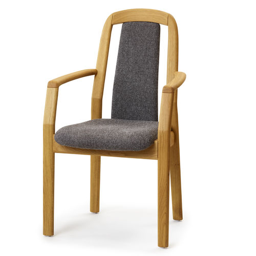 Sedia da pranzo design scandinavo - 1589A  - dyrlund - da interno / in pelle / con supporto in teak