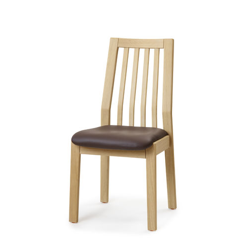 Sedia da pranzo design scandinavo - 1608K - dyrlund - da interno / in pelle / con supporto in faggio