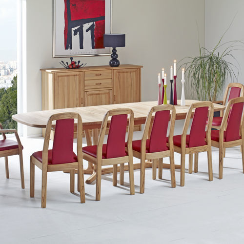 Tavolo da pranzo design scandinavo - 9243BK/2 - dyrlund - in faggio / con supporto in faggio / rettangolare