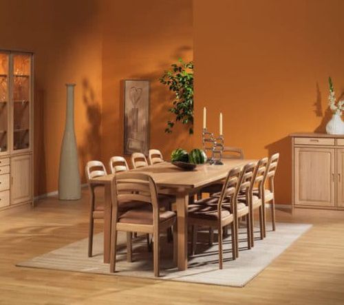 Tavolo da pranzo design scandinavo - 1248K-240 - dyrlund - in rovere / con supporto in quercia / rettangolare