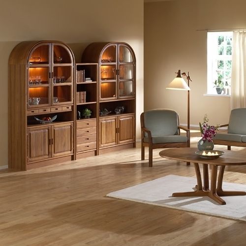 Parete attrezzata per soggiorno design scandinavo - 1190 - dyrlund - in teak / con cassetti / con contenitore