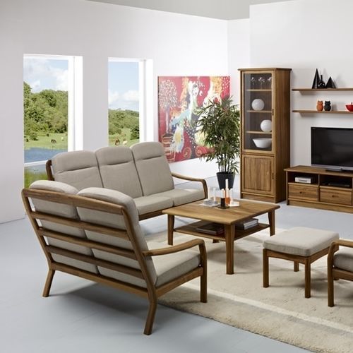 Divano design scandinavo - 1260H series - dyrlund - in tessuto / in pelle / con braccioli