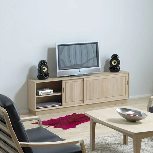 Mobile porta TV design scandinavo - 0179-3  - dyrlund - lowboard / con vano contenitore / in rovere