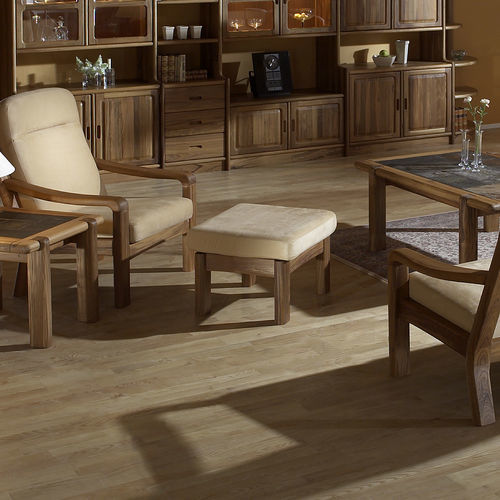 Poggiapiedi design scandinavo - 1240FS - dyrlund - in tessuto / in pelle / in teak
