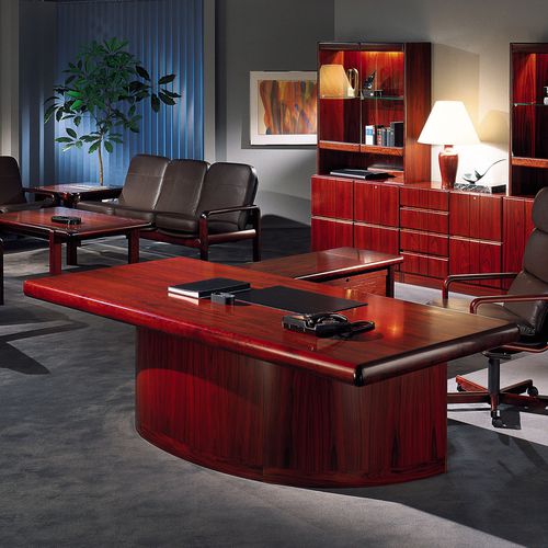 Scrivania moderna - 8101B-1/8102 SUPER SKYLINE  - dyrlund - direzionale / da terra / in legno di rosa