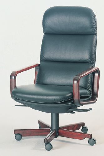 Poltrona direzionale moderno - 8497W - dyrlund - in pelle / in tessuto / in legno