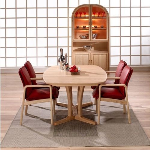 Tavolo da pranzo design scandinavo - 9243B ASH - dyrlund - in legno / con supporto in legno / rettangolare