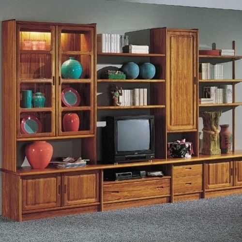 Parete attrezzata TV contemporaneo - 40562 - dyrlund - in legno / con cassetti / con ripiani