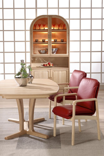 Sedia da pranzo design scandinavo - 8479AL - dyrlund - da interno / in pelle / con supporto in legno