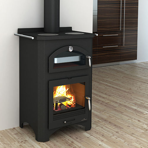 Stufa a legna - MONZA - Bronpi - 14 kW / a pavimento / contemporanea