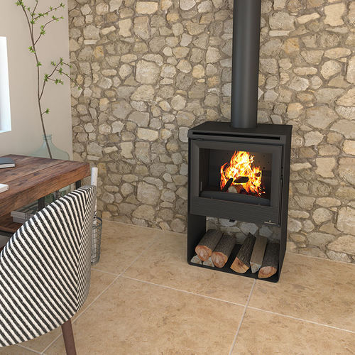 Stufa a legna - CROACIA-T - Bronpi - 9 kW / a pavimento / contemporanea