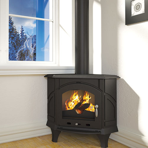 Stufa a legna - ALTEA - Bronpi - 11 kW / multicombustibile / a pavimento