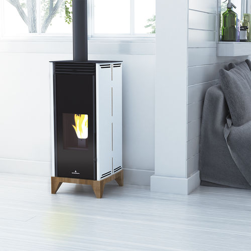 Stufa a pellet - FREE 6 VISION (WITHOUT ELECTRICITY) - Bronpi - 0 - 5 kW / 6 kW / con piedi