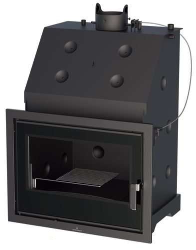 Inserto caldaia per camini a 1 faccia - HYDROBRONPI 80 E VISION - Bronpi - a legna / in acciaio / in ghisa