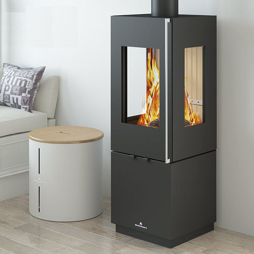 Stufa a legna - BOMBAY 3C - Bronpi - 5 kW...10 kW / da appoggio / a 3 facce